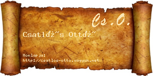 Csatlós Ottó névjegykártya