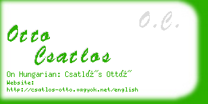 otto csatlos business card